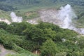 Tamagawa hot spring onsen famous for healing cancer disease thanks to hakutolite rock radiation in mountain valley in Akita, Japan