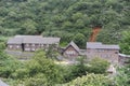 Tamagawa hot spring onsen famous for healing cancer disease thanks to hakutolite rock radiation in mountain valley in Akita, Japan