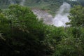Tamagawa hot spring onsen famous for healing cancer disease thanks to hakutolite rock radiation in mountain valley in Akita, Japan