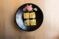 Tamago (Sweet Egg) Sushi Royalty Free Stock Photo