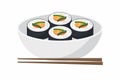Tamako egg sushi isolated illustration Royalty Free Stock Photo