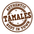 Tamales grunge rubber stamp