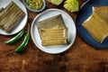 Tamales oaxaquenos, traditional dish of the cuisine of Mexico