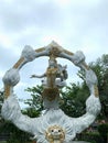Taman Kota Gianyar, Bali, Indonesia February 12, 2021 : The statue of the goddess Sita Balinese Hindu folklore in the city
