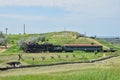 Military slide open air museum in Temryuk town