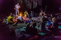 TAMAN NEGARA, MALAYSIA - MARCH 16, 2018: Tourists in a cave in the jungle of Taman Negara national par