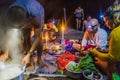 TAMAN NEGARA, MALAYSIA - MARCH 16, 2018: Tourists having a dinner in a cave in the jungle of Taman Negara national par