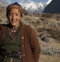 Langtang National Park, Nepal, Tamang Woman in Himalaya Royalty Free Stock Photo