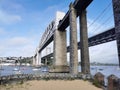 Tamar Bridge Devon landmark. Royal Albert Railway Bridge : Isambard Kingdom Brunel. Royalty Free Stock Photo