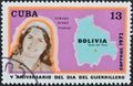 Tamara Bunke and Map of Bolivia, 5th Anniversary of The Guerilla Day