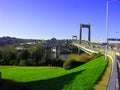 TamarBridge Tolls booths on the Devon side Royalty Free Stock Photo