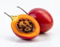 A tamarillo fruit, with a white background generative ai Royalty Free Stock Photo