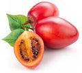 Tamarillo fruits with leaves