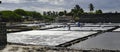 Tamarin Salt Pans is a popular tourist attraction with the square brick clay basins. Mauritius