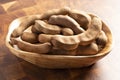 Tamarind Beans in Shell on a Butchers Block