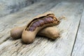 Tamarind on grunge wooden background