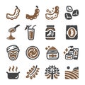 Tamarind icon set Royalty Free Stock Photo