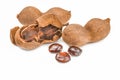 Tamarind isolated on a white background with clipping path Royalty Free Stock Photo