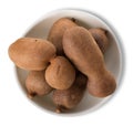 Tamarind in plate isolated Royalty Free Stock Photo