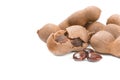 Tamarind on a white background. Clipping path Royalty Free Stock Photo