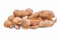 Tamarind on a white background. Clipping path Royalty Free Stock Photo