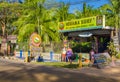 Tamarindo, Costa Rica, June, 26, 2018: Outdoor view of rental shop building in a gorgeous sunny day and with blue sky in