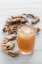 Tamarindo drink, tamarind water. sweet juice in mexico Royalty Free Stock Photo