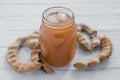 Tamarindo drink, tamarind water. sweet juice in mexico