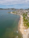 Tamarindos Beach and Costera Avenue Along Acapulco Bay - Vertical Drone Image Royalty Free Stock Photo