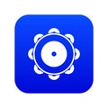 Tambourine icon digital blue