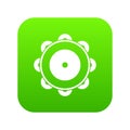 Tambourine icon digital green