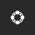 tambourine icon. Filled tambourine icon for website design and mobile, app development. tambourine icon from filled music