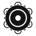 Tambourine icon simple vector. Music drum