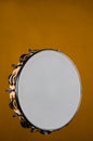 Tambourine Isolated on Gold Royalty Free Stock Photo