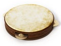 Tambourine isolated on white background. 3D illustration Royalty Free Stock Photo