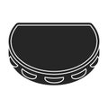 Tambourine vector black icon. Vector illustration drum on white background. Isolated black illustration icon of tambourine