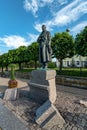 Sergei Rachmaninoff monument. Monument for Russian composer, virtuoso pianist, and conductor of the late Romantic period Royalty Free Stock Photo