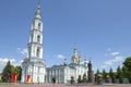 View of the Transfiguration Cathedral and the monument to Saint Bishop Pitirim, Tambov