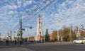 View of the bell tower of the Kazan Mother of God Monastery Royalty Free Stock Photo