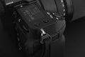 Fujifilm GFX 100S medium format camera on a black background Royalty Free Stock Photo