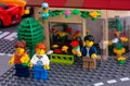 Lego street with flowers shop