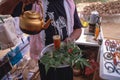 Tea seller in Tamerza Oasis, Tunisia
