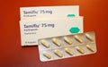 Tamiflu capsule Royalty Free Stock Photo