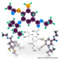 Tamiflu molecule structure Royalty Free Stock Photo
