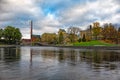 Tammerkoski embankments in Tampere Royalty Free Stock Photo