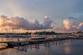 Tammisaari Raasepori Finland Marina of the town one evening with sunset