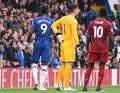 Tammy Abraham, Kepa Arrizabalaga and Sadio Mane