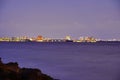 Florida Tampa bay beach night landscape Royalty Free Stock Photo