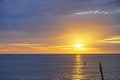 Tampa bay beach sun set Royalty Free Stock Photo