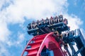 Excited faces of people enyoing a Sheikra rollercoaster ride at Busch Gardens Theme Park 5